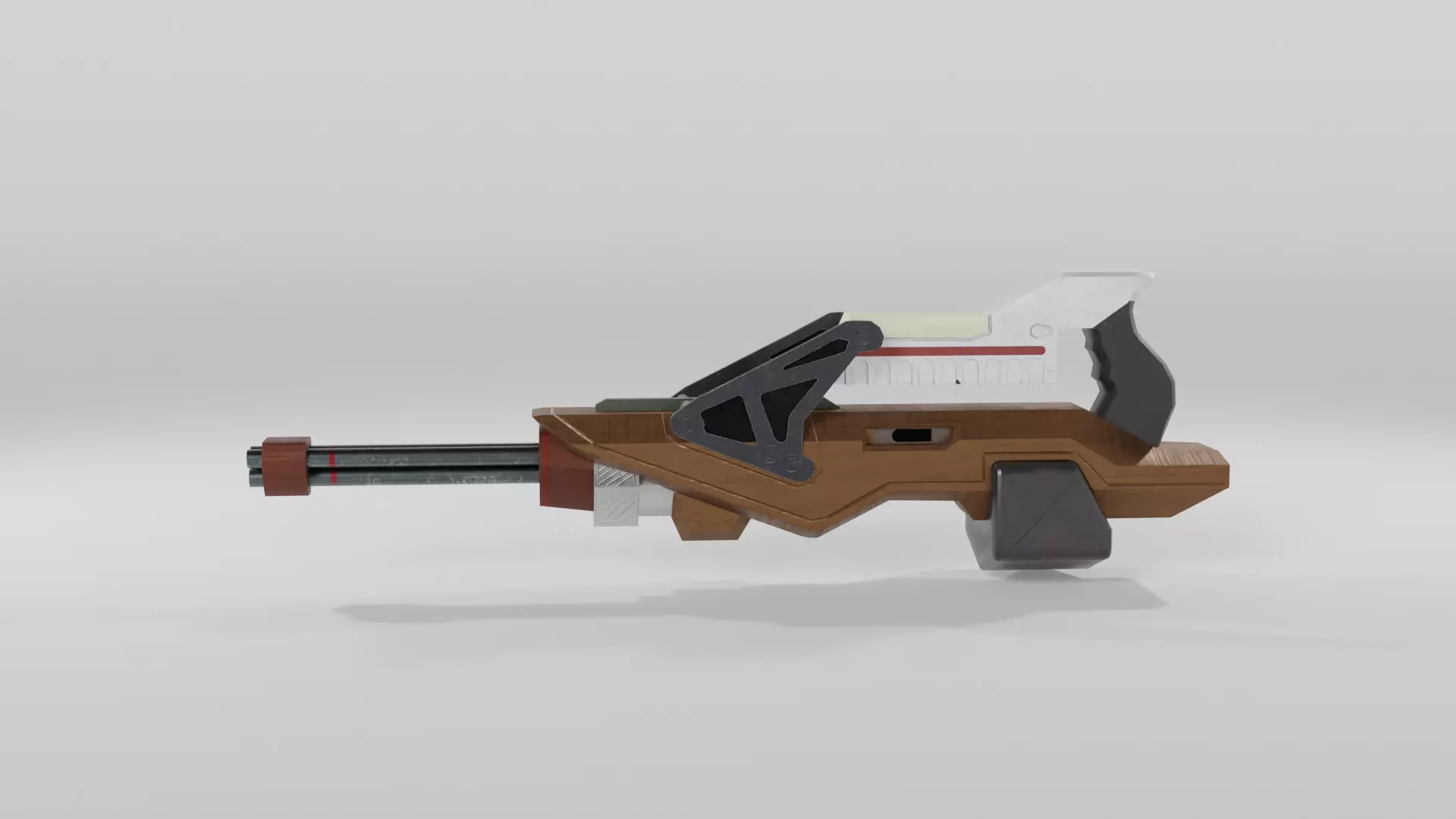 Mini chain gun - Planetside 1 Low-poly 3D model_0