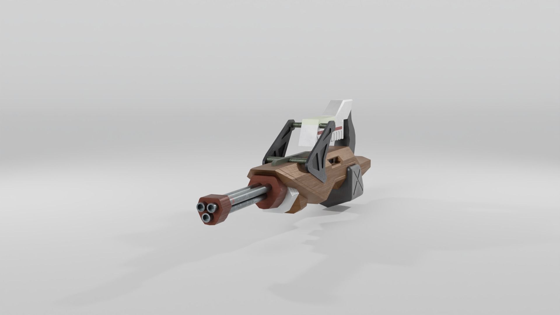 Mini chain gun - Planetside 1 Low-poly 3D model_1