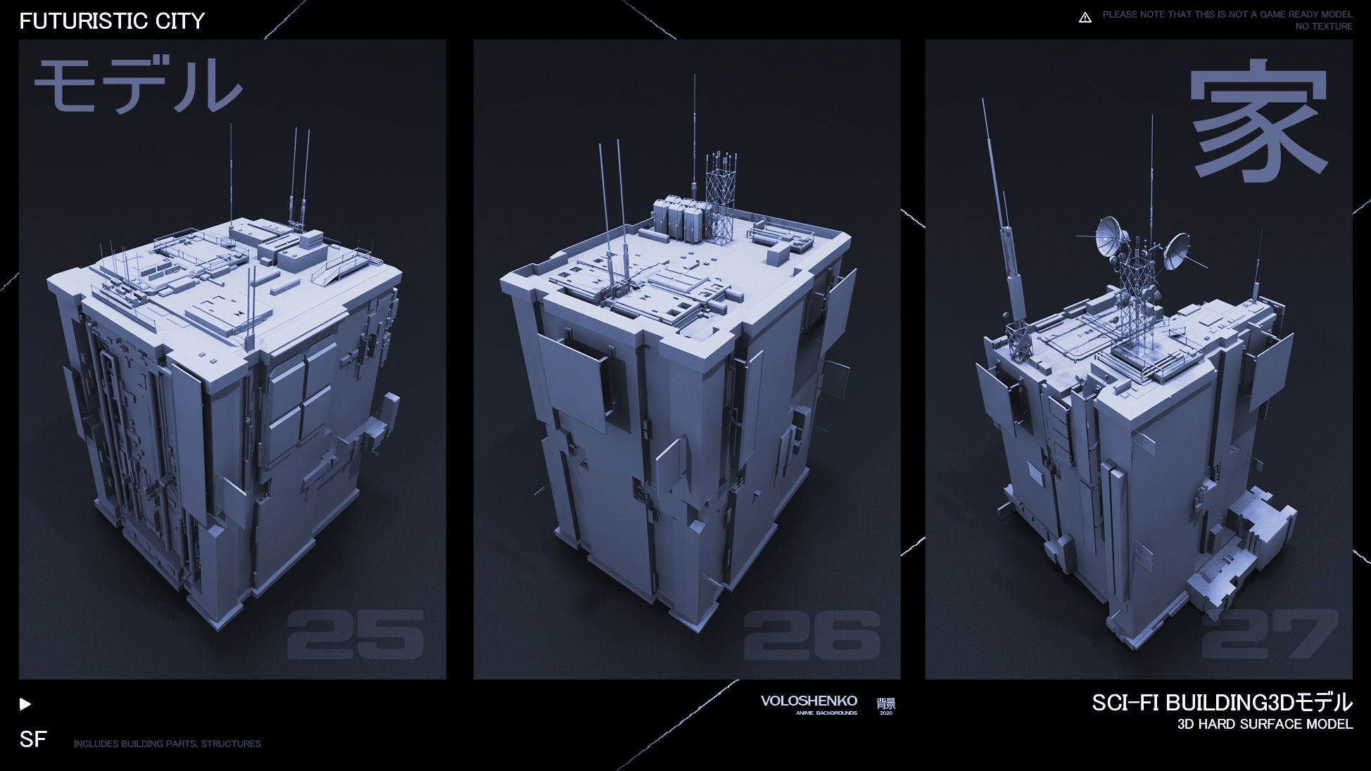 FUTURISTIC CITY Sci-Fi Buildings 3D 3D model_9