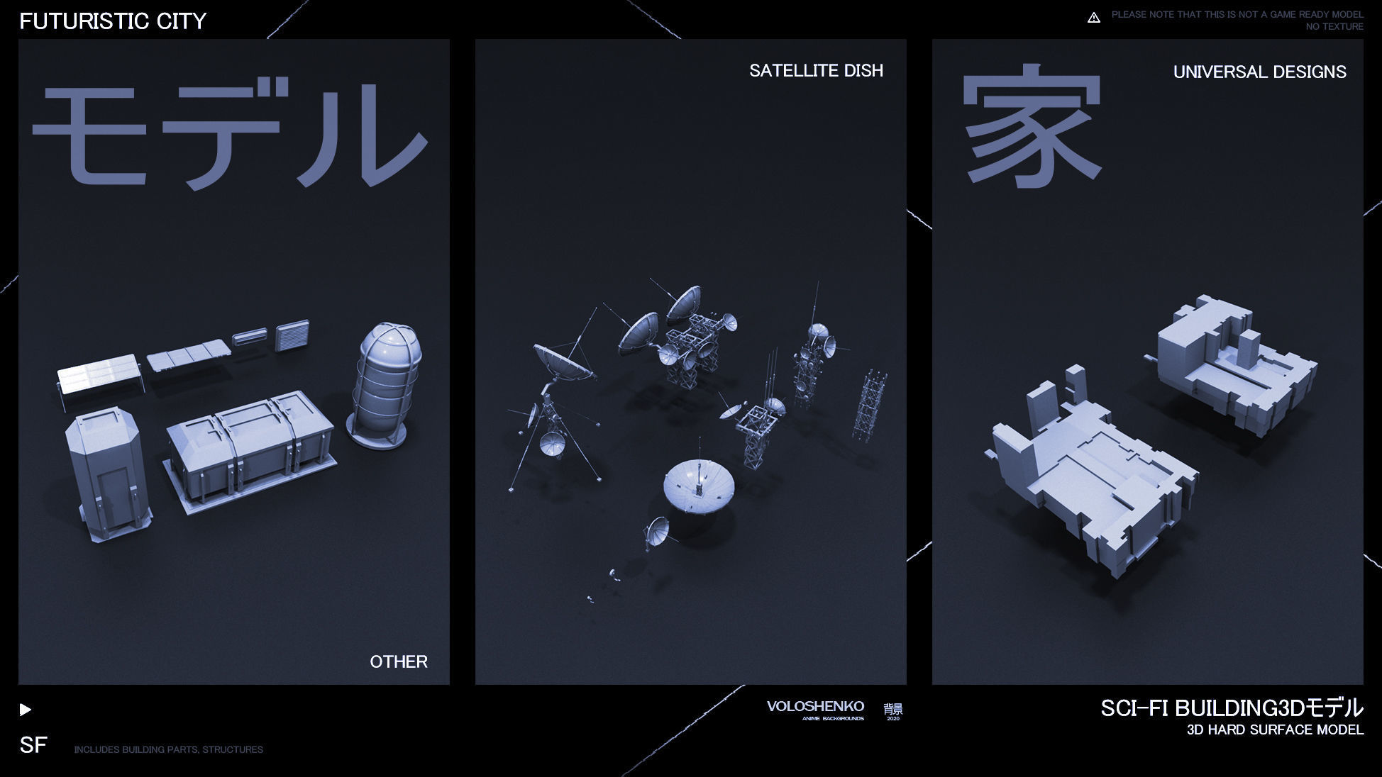 FUTURISTIC CITY Sci-Fi Buildings 3D 3D model_11