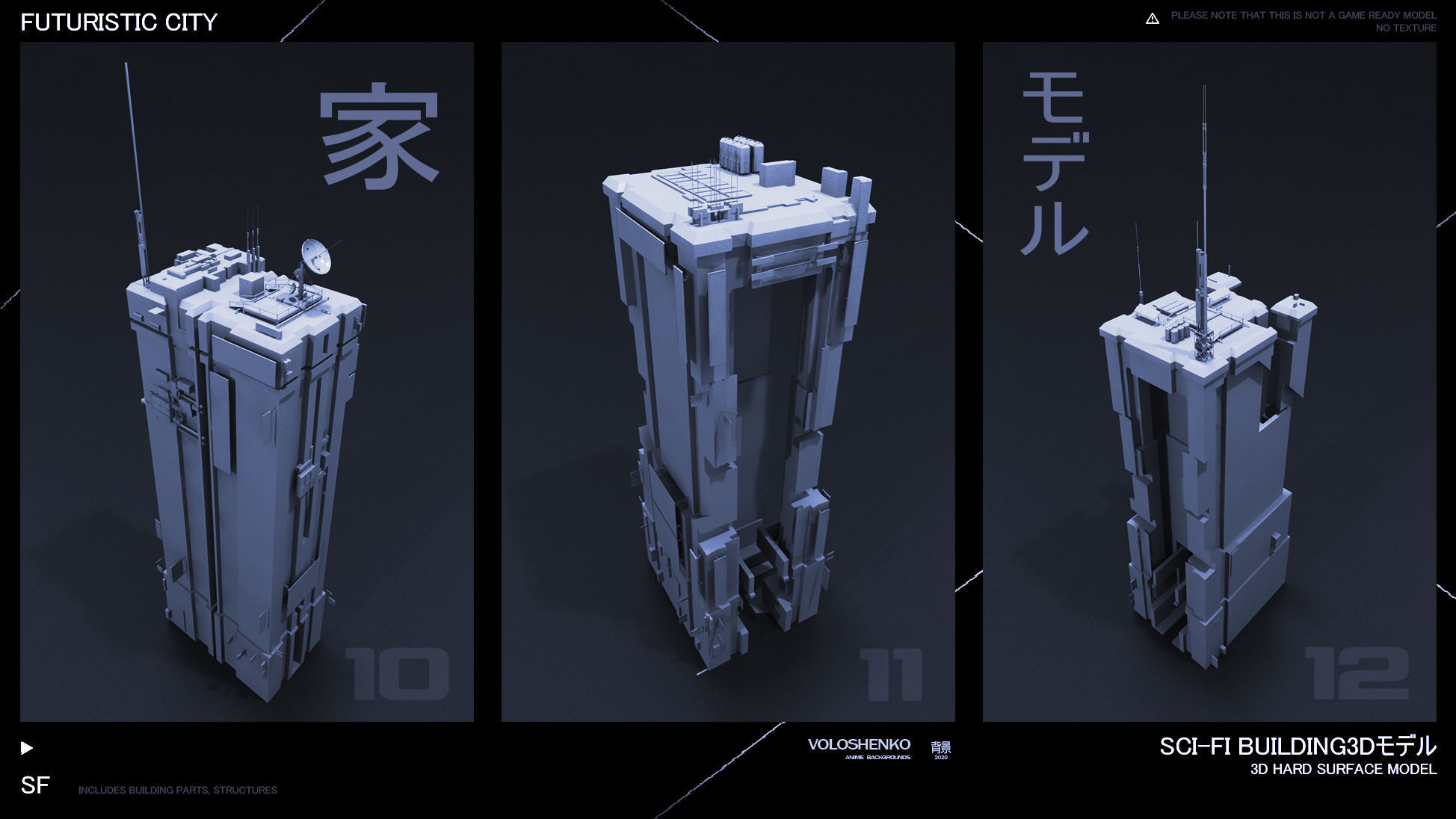 FUTURISTIC CITY Sci-Fi Buildings 3D 3D model_4