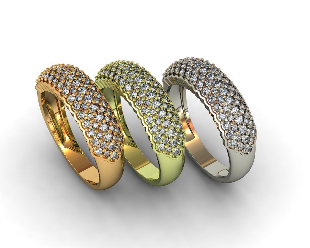 Diamond Ring 3D print model 3D print model_9