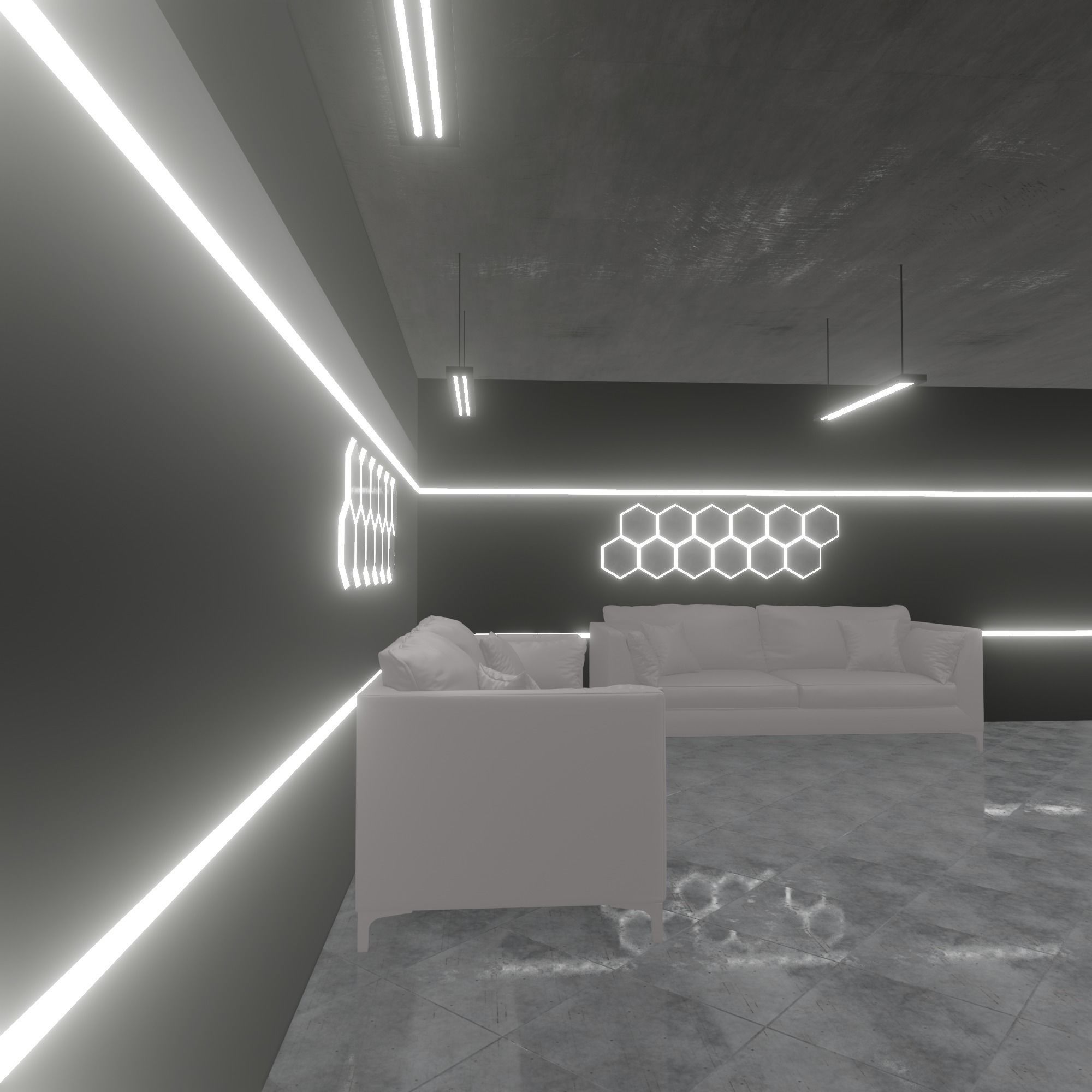 Loft Interior 3D model_1