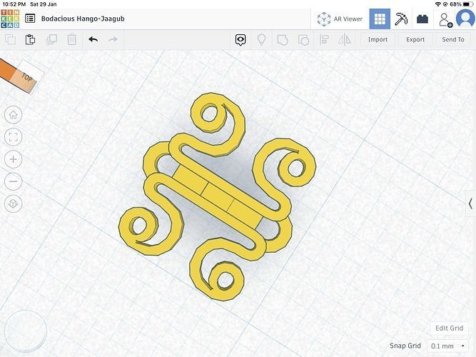 ornamental bracelet and necklace link stl file 3D print model