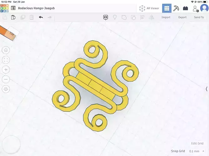 ornamental bracelet and necklace link stl file