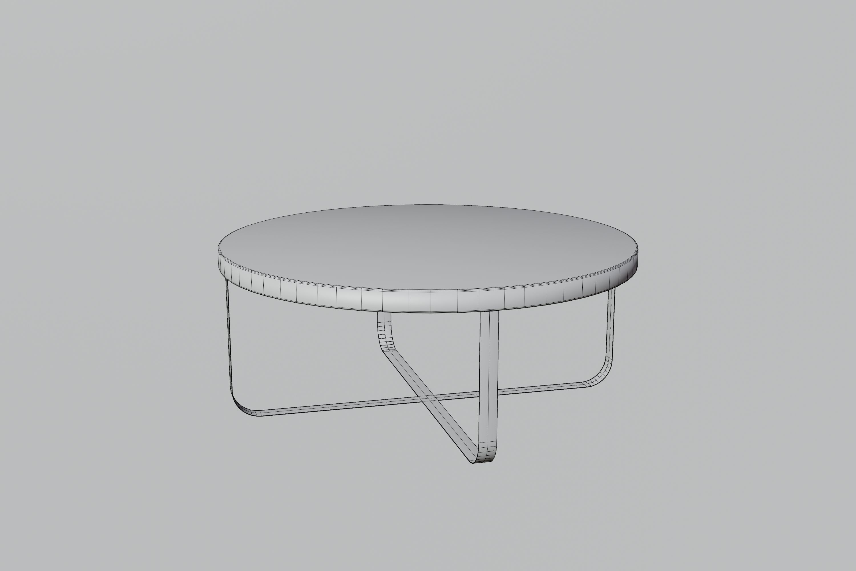 Coffee table Low-poly 3D model_5