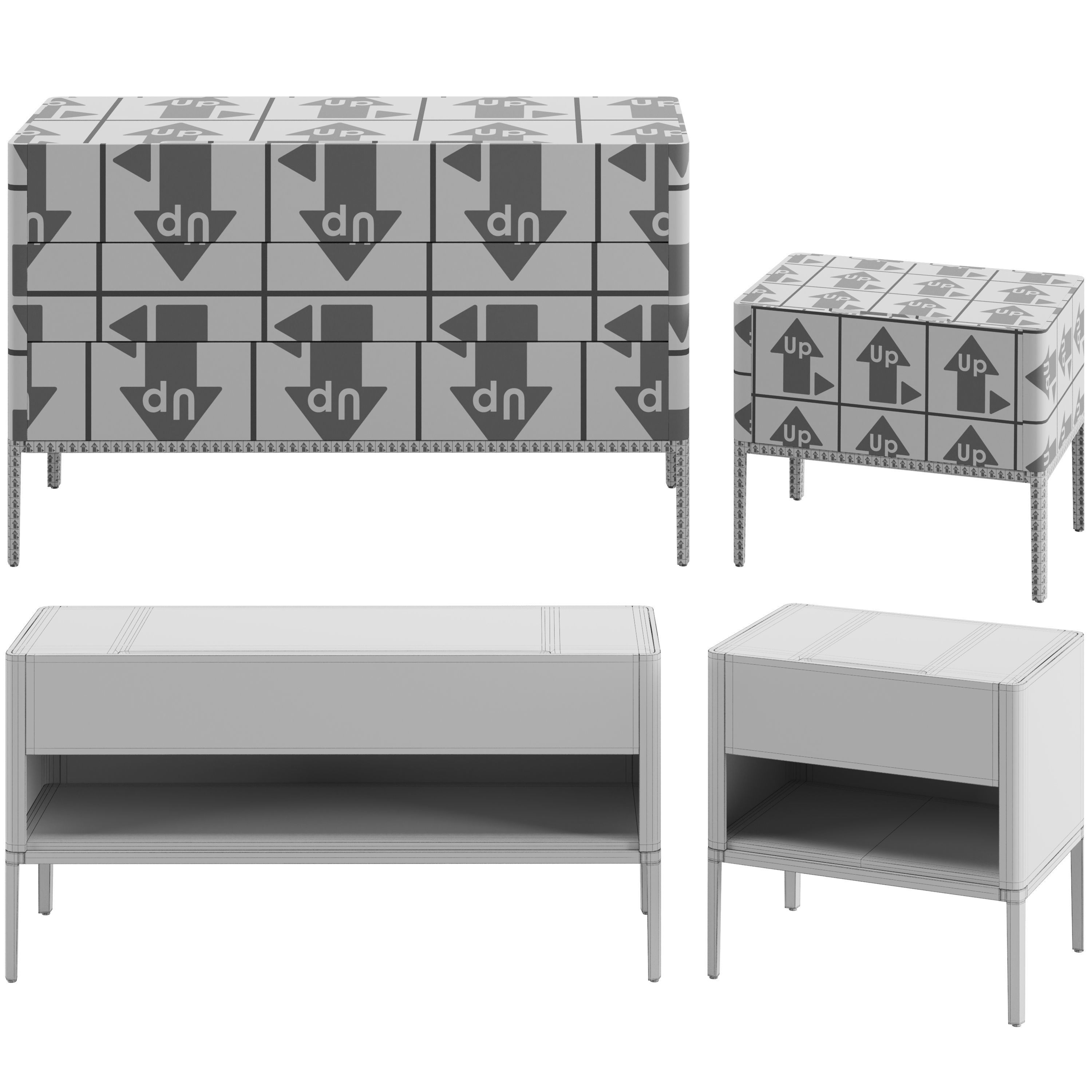 Porada Nara table commode 3D model_3