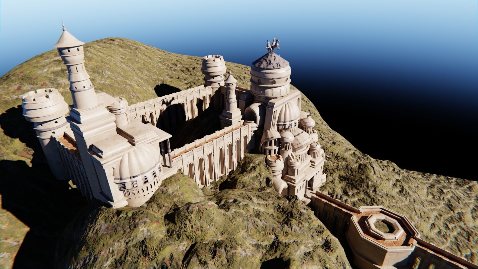Castle 3D Model - Detailed 3D KITBASH SET V2 Low-poly 3D model_3
