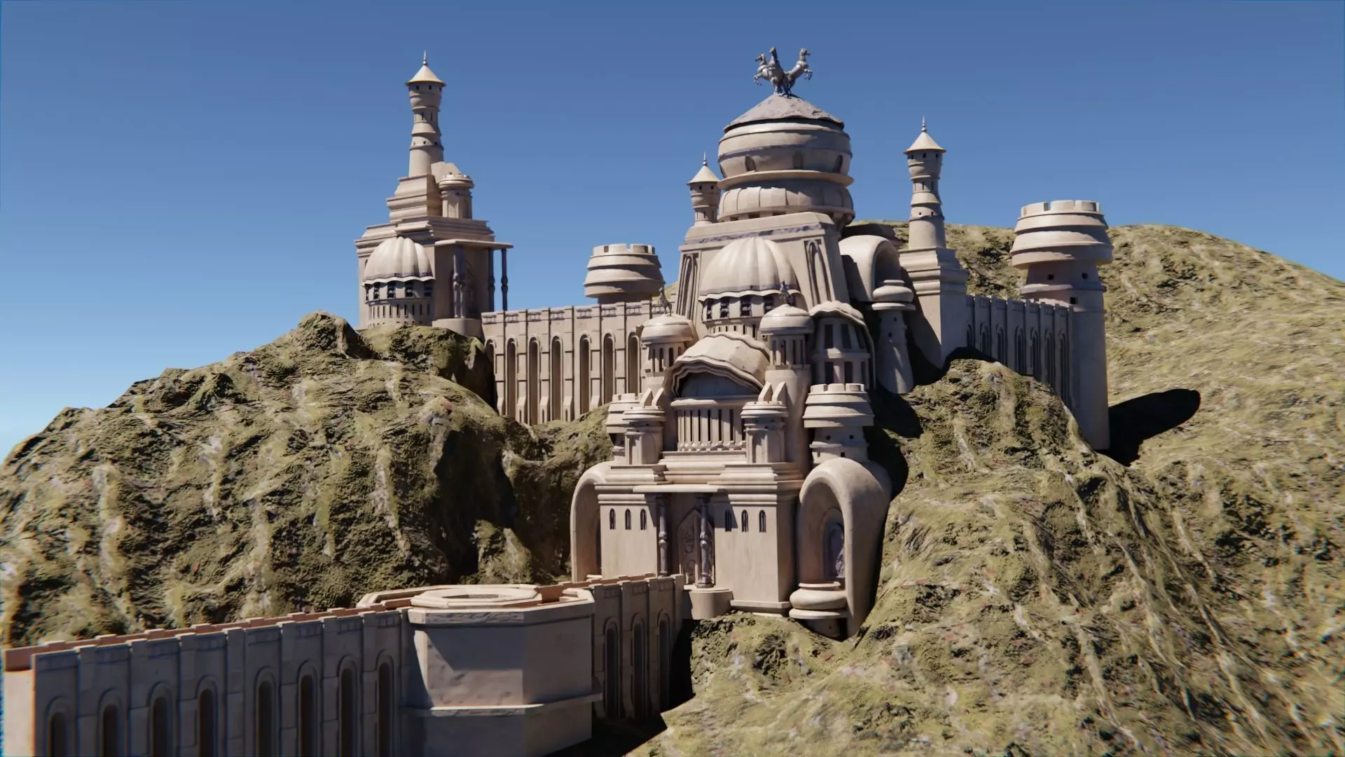 Castle 3D Model - Detailed 3D KITBASH SET V2 Low-poly 3D model_0