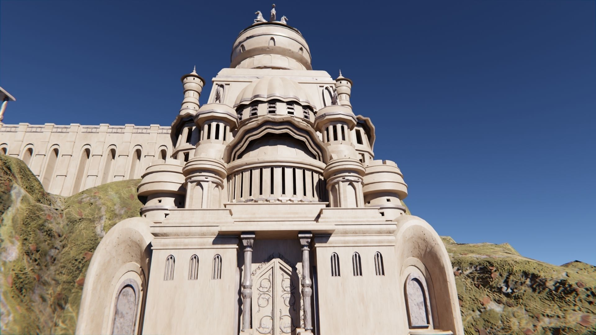 Castle 3D Model - Detailed 3D KITBASH SET V2 Low-poly 3D model_2