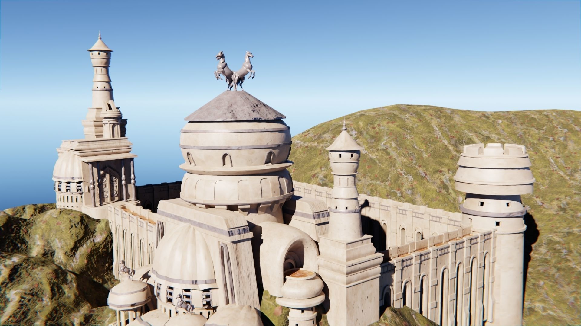 Castle 3D Model - Detailed 3D KITBASH SET V2 Low-poly 3D model_1