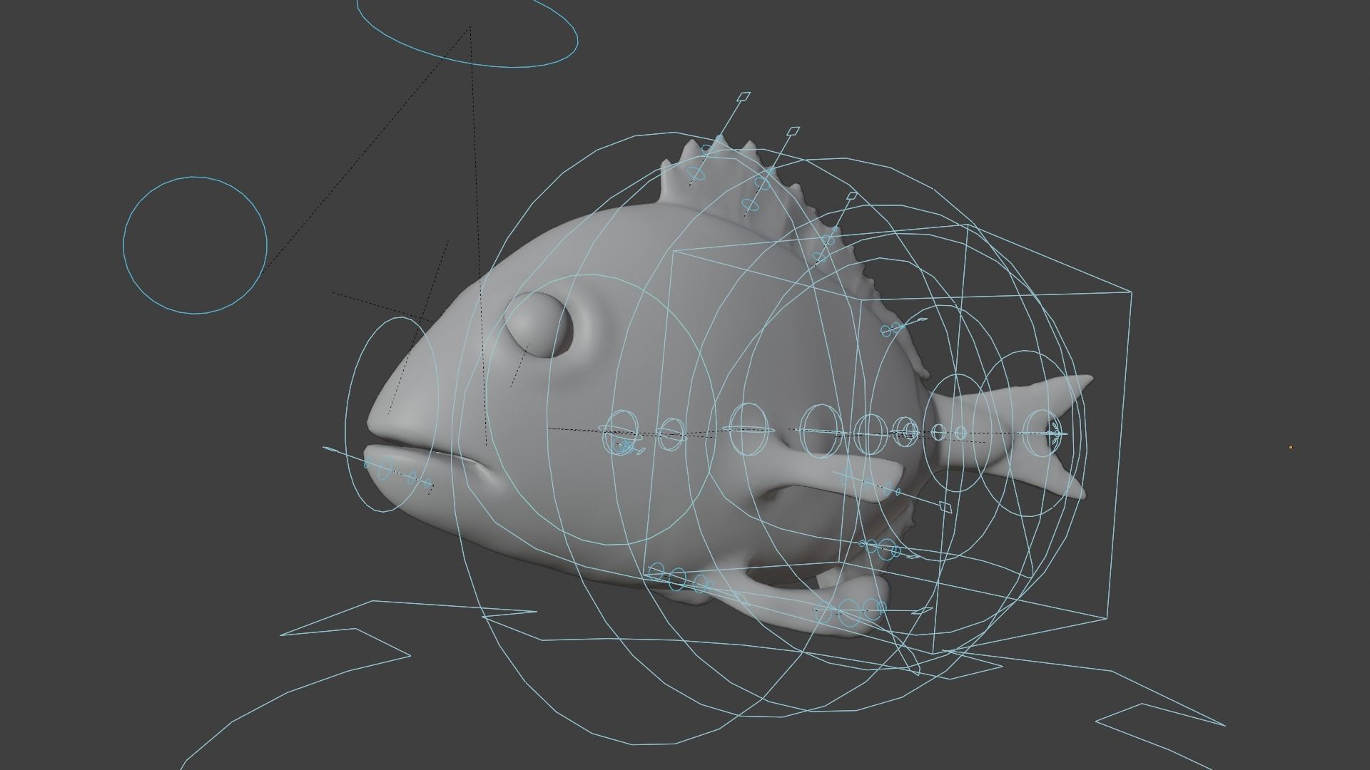 carp fish Low-poly 3D model_3