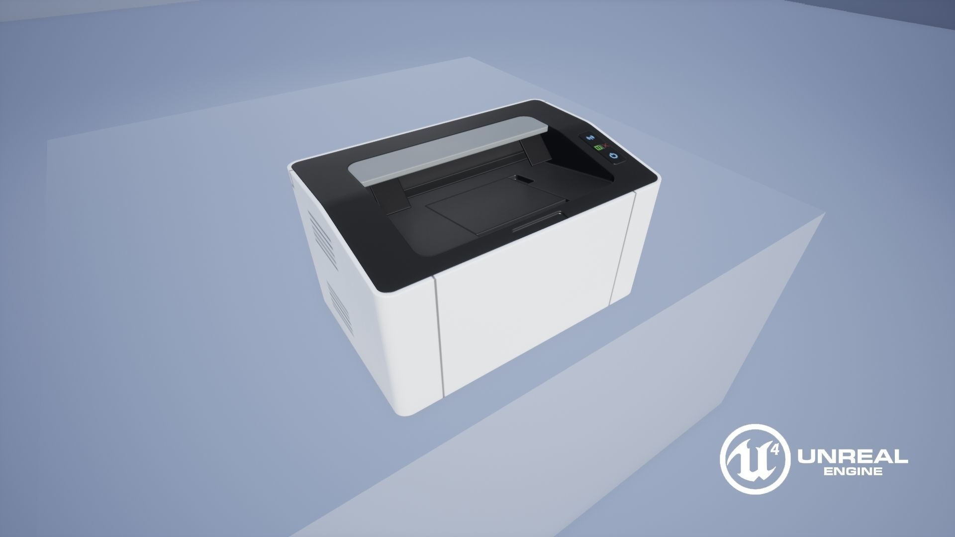 Printer Low-poly 3D model_12