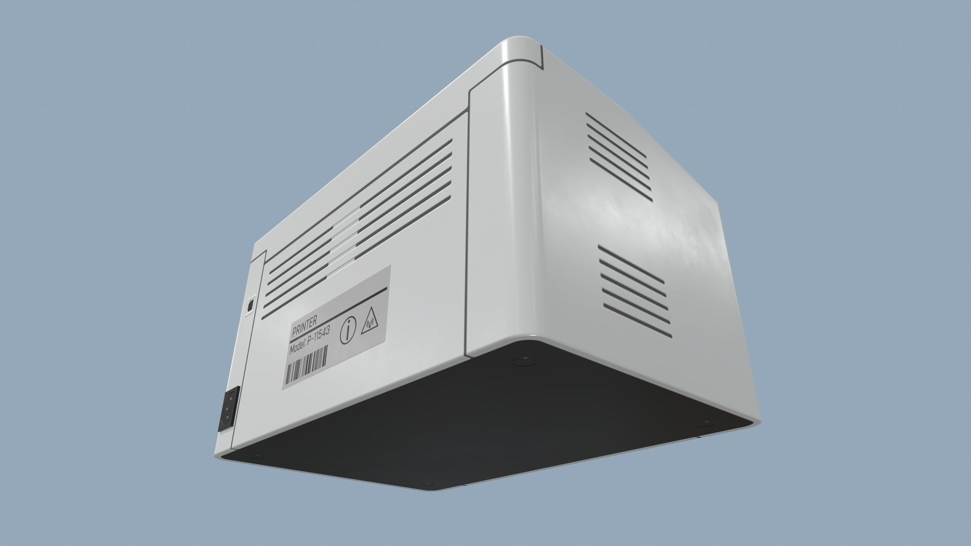 Printer Low-poly 3D model_7