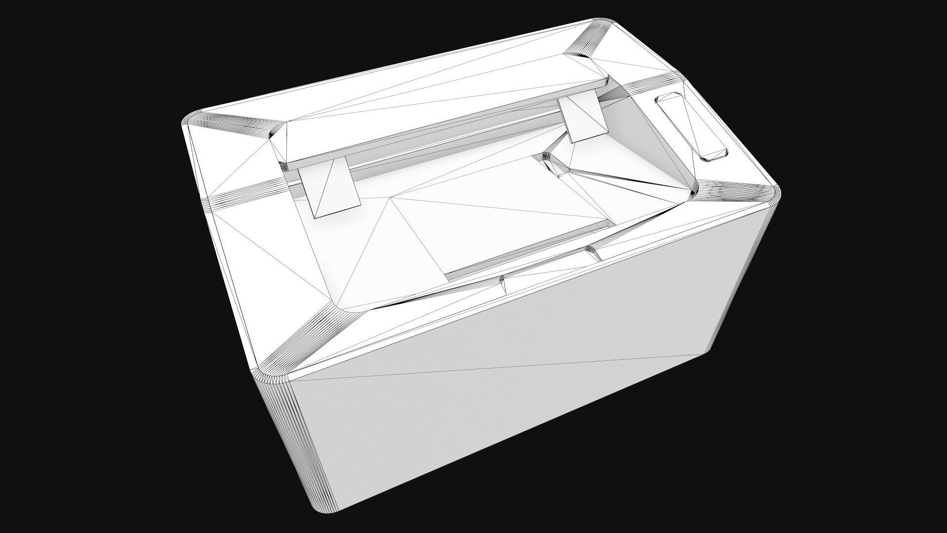 Printer Low-poly 3D model_9