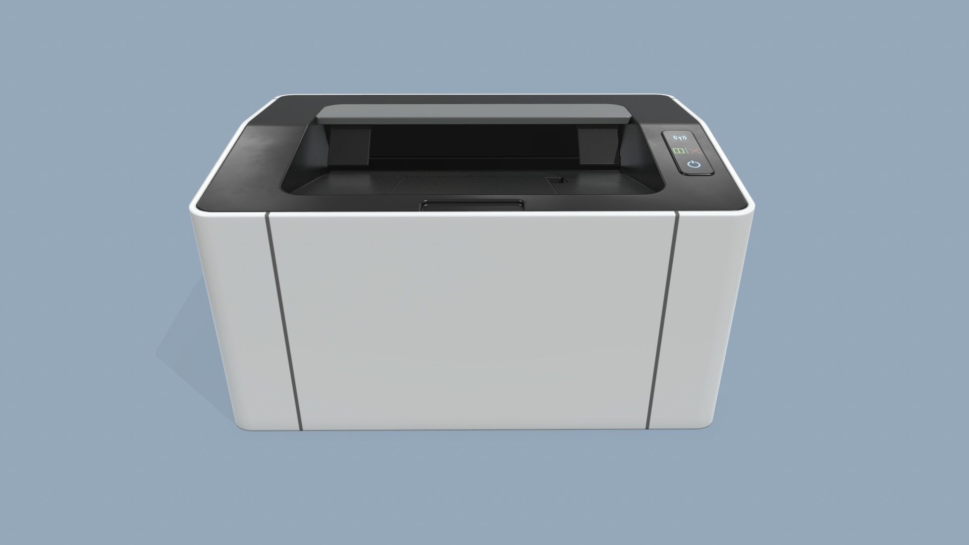 Printer Low-poly 3D model_3