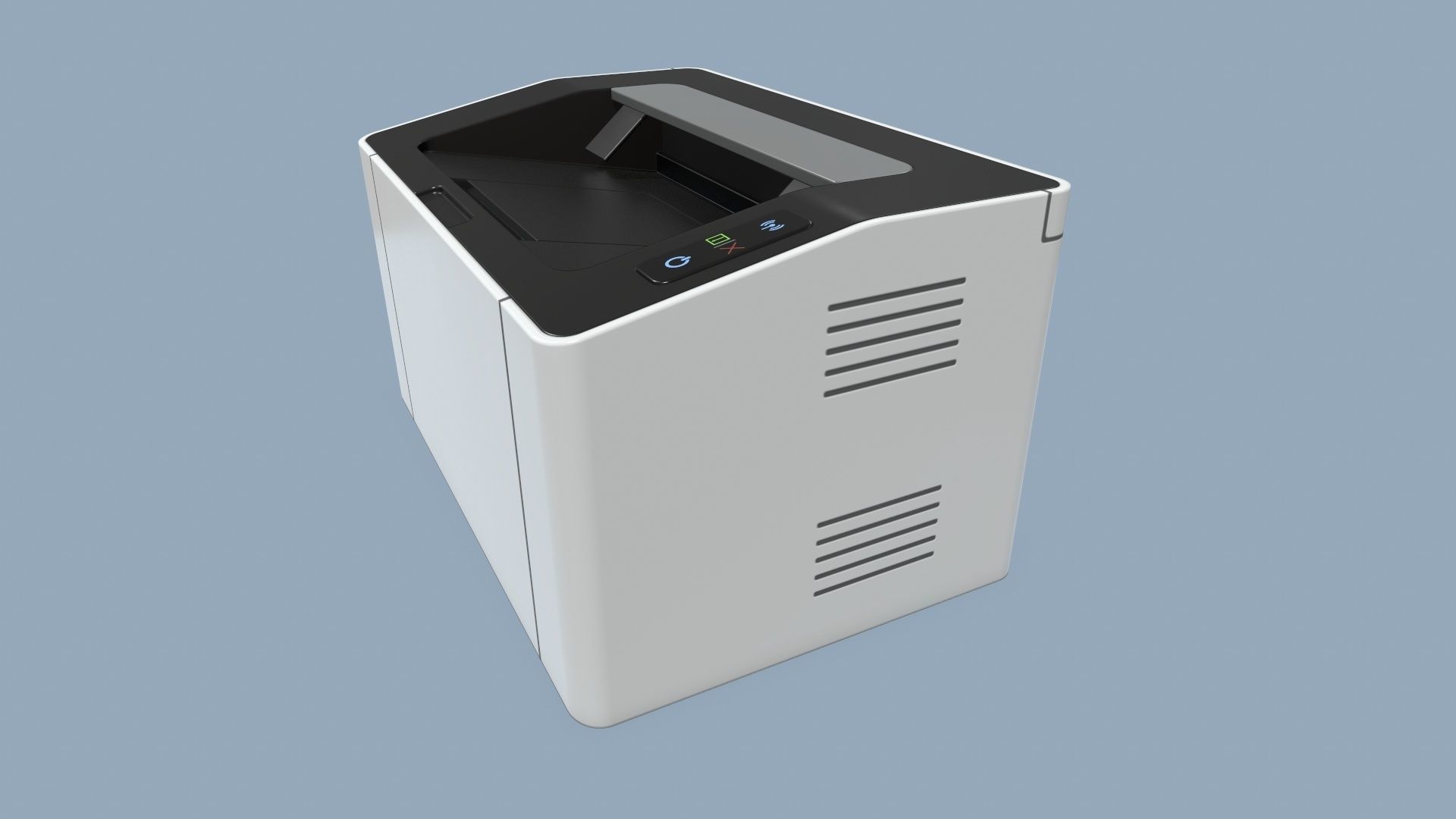 Printer Low-poly 3D model_5
