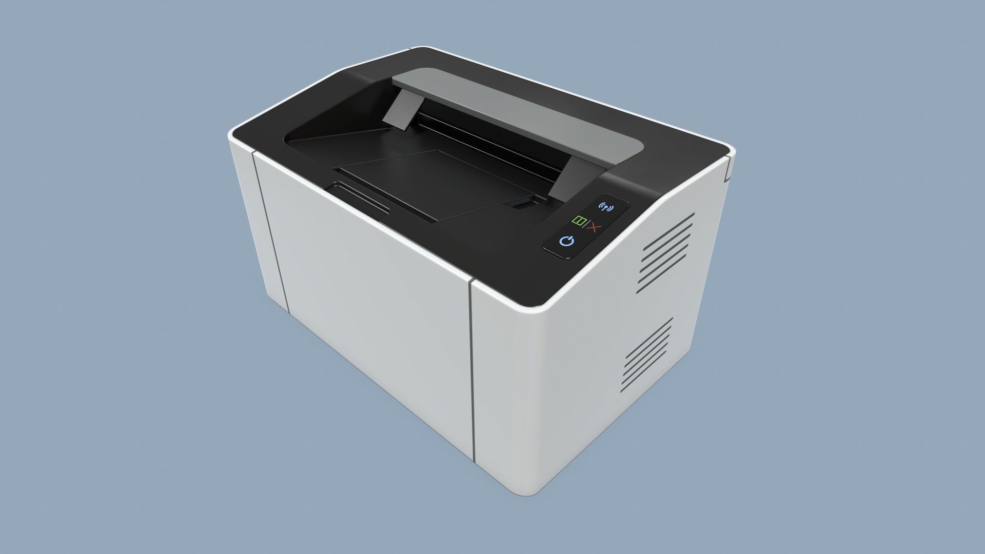 Printer Low-poly 3D model_2