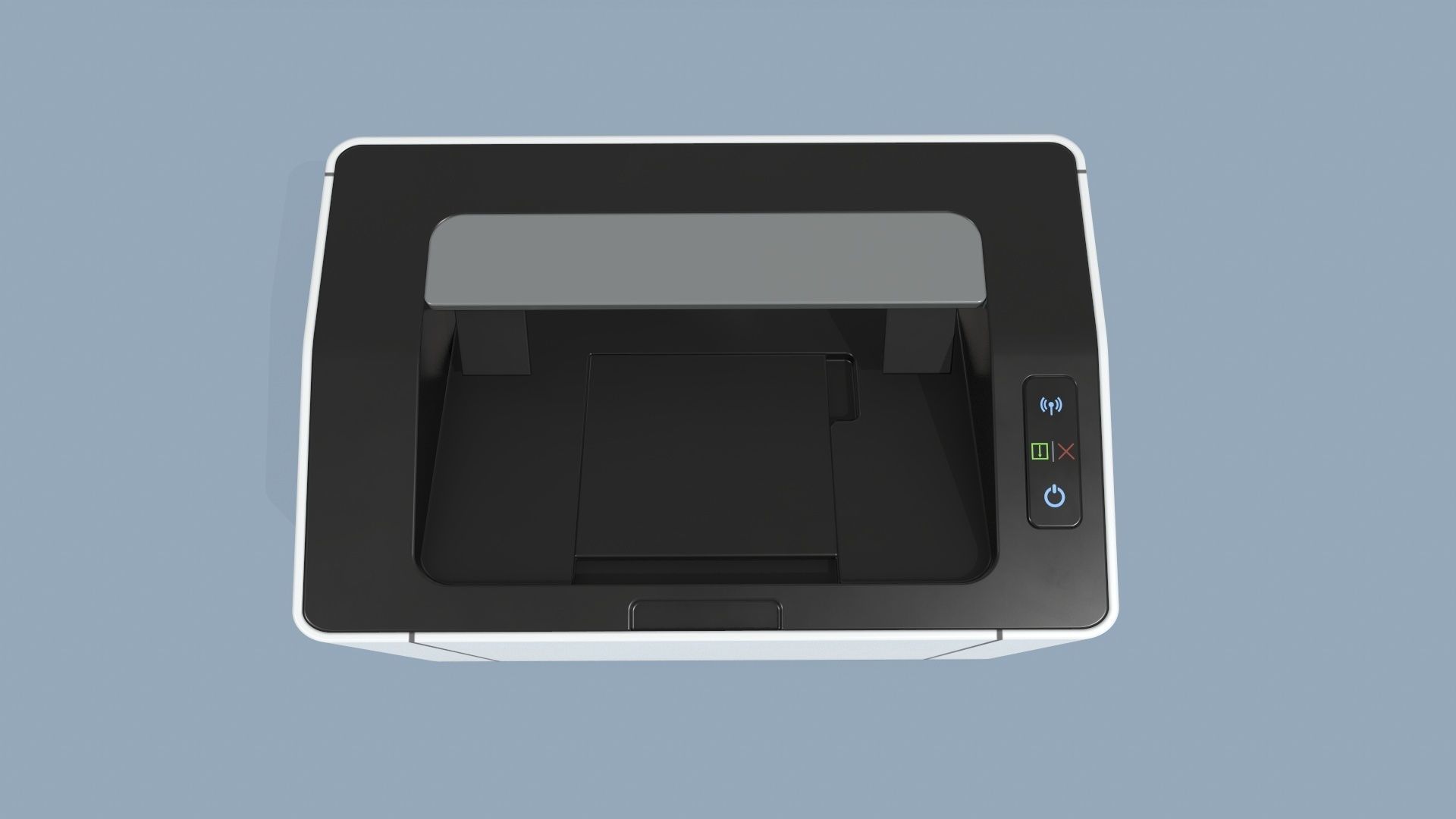 Printer Low-poly 3D model_4