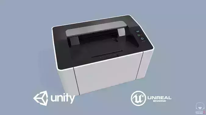 Printer Low-poly 3D model