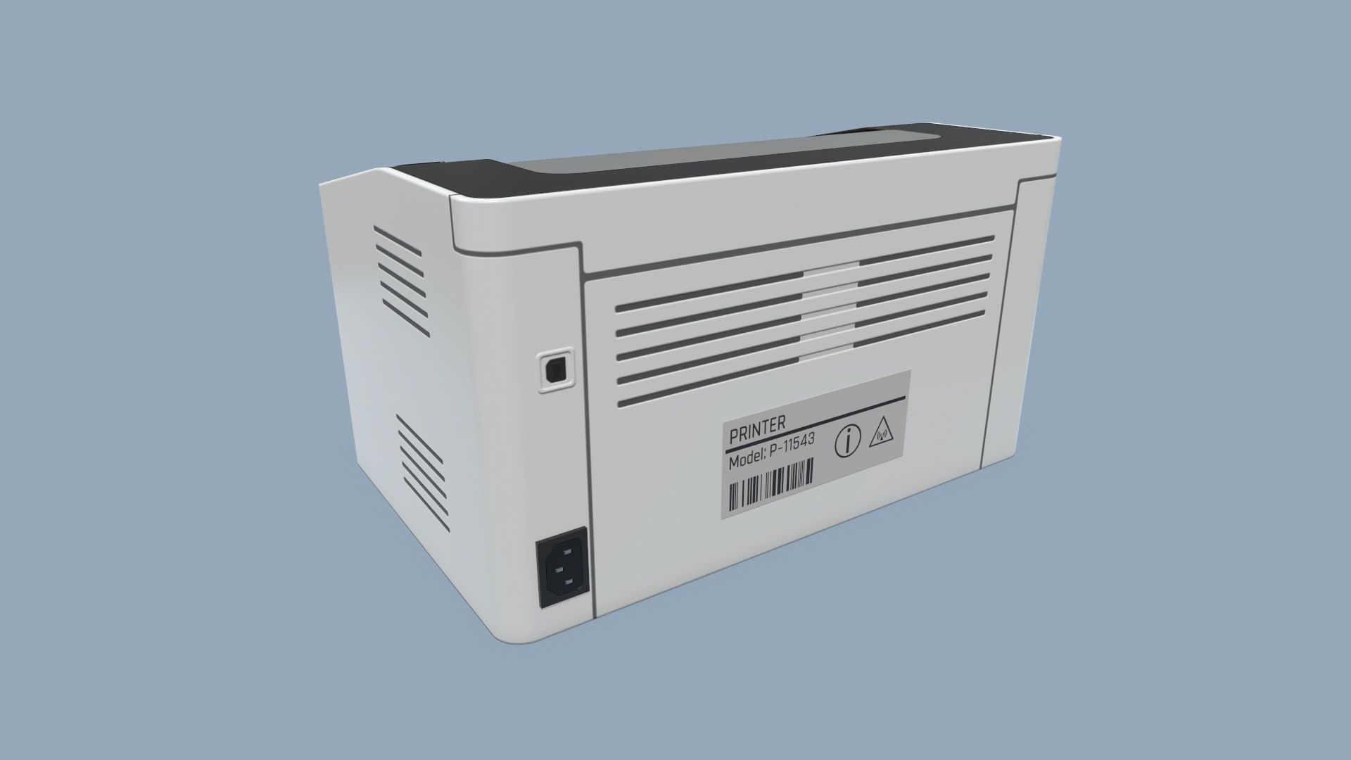 Printer Low-poly 3D model_6