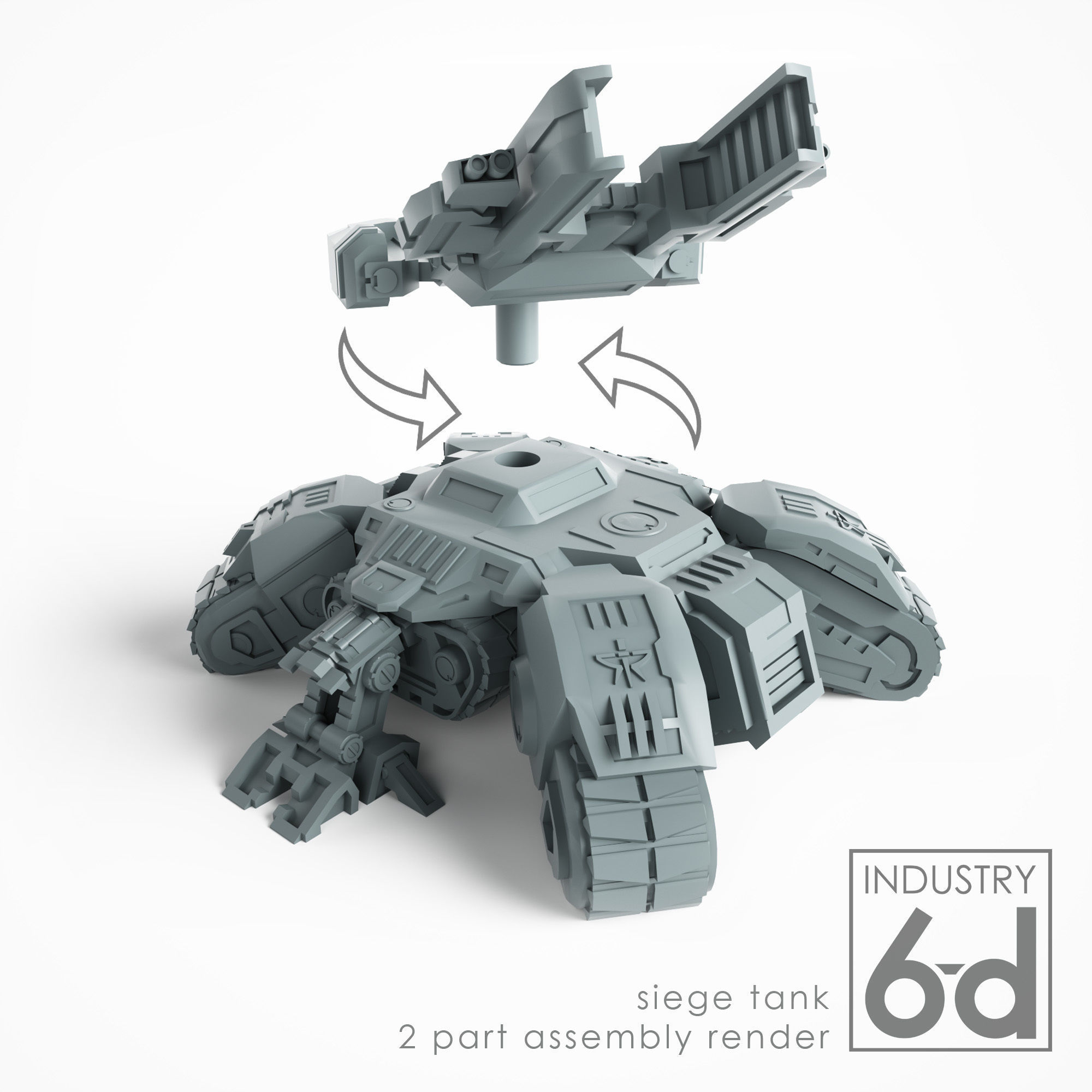 Siege Tank 3D print model_1