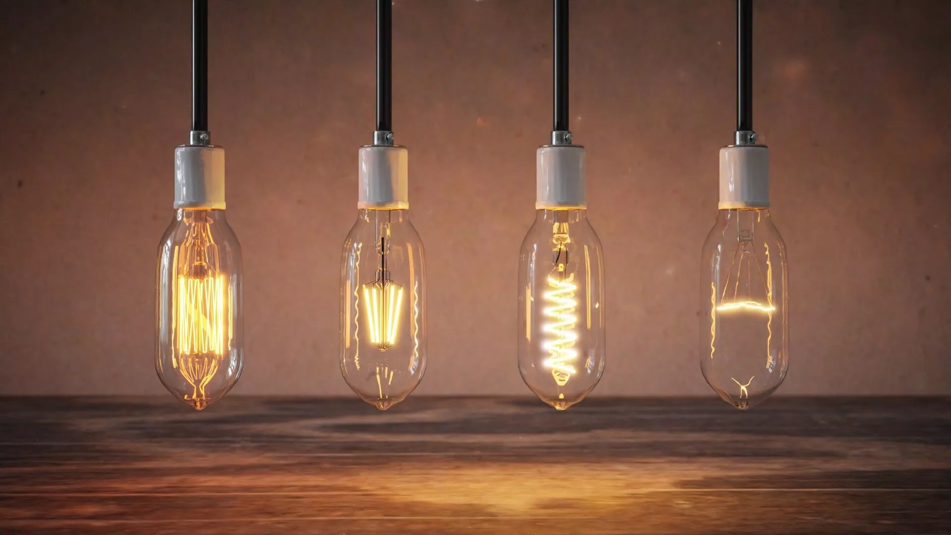 Oblong Light Bulb - LED - LED twisted - Edison and Incandescent 3D model