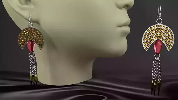 earrings pair of on mannequin