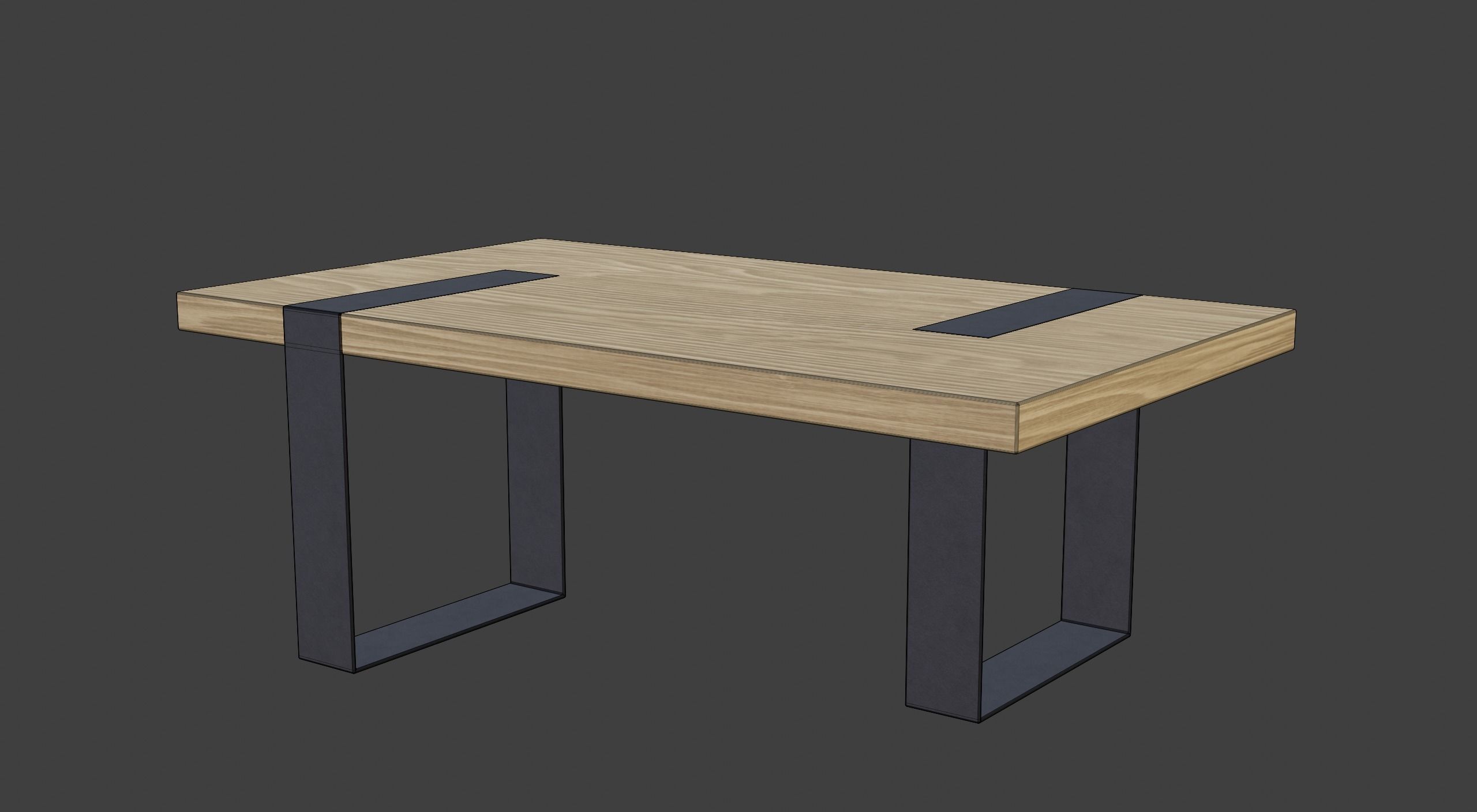 Coffee Table Low-poly 3D model_4