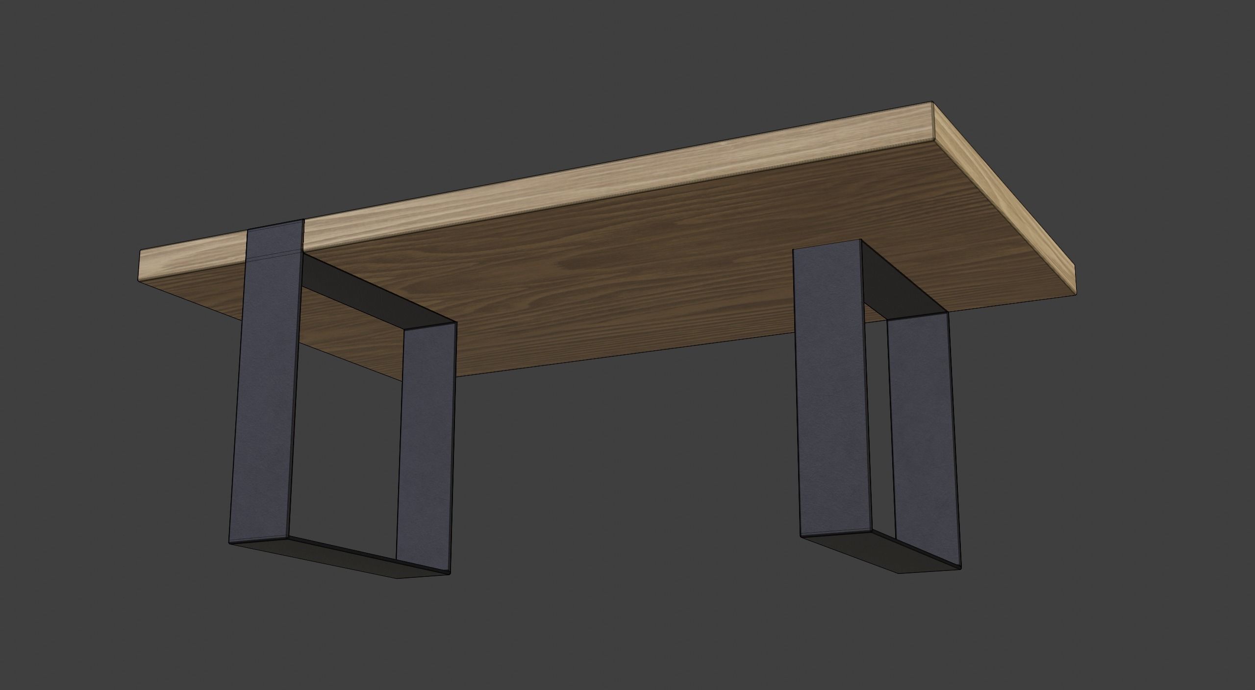 Coffee Table Low-poly 3D model_5