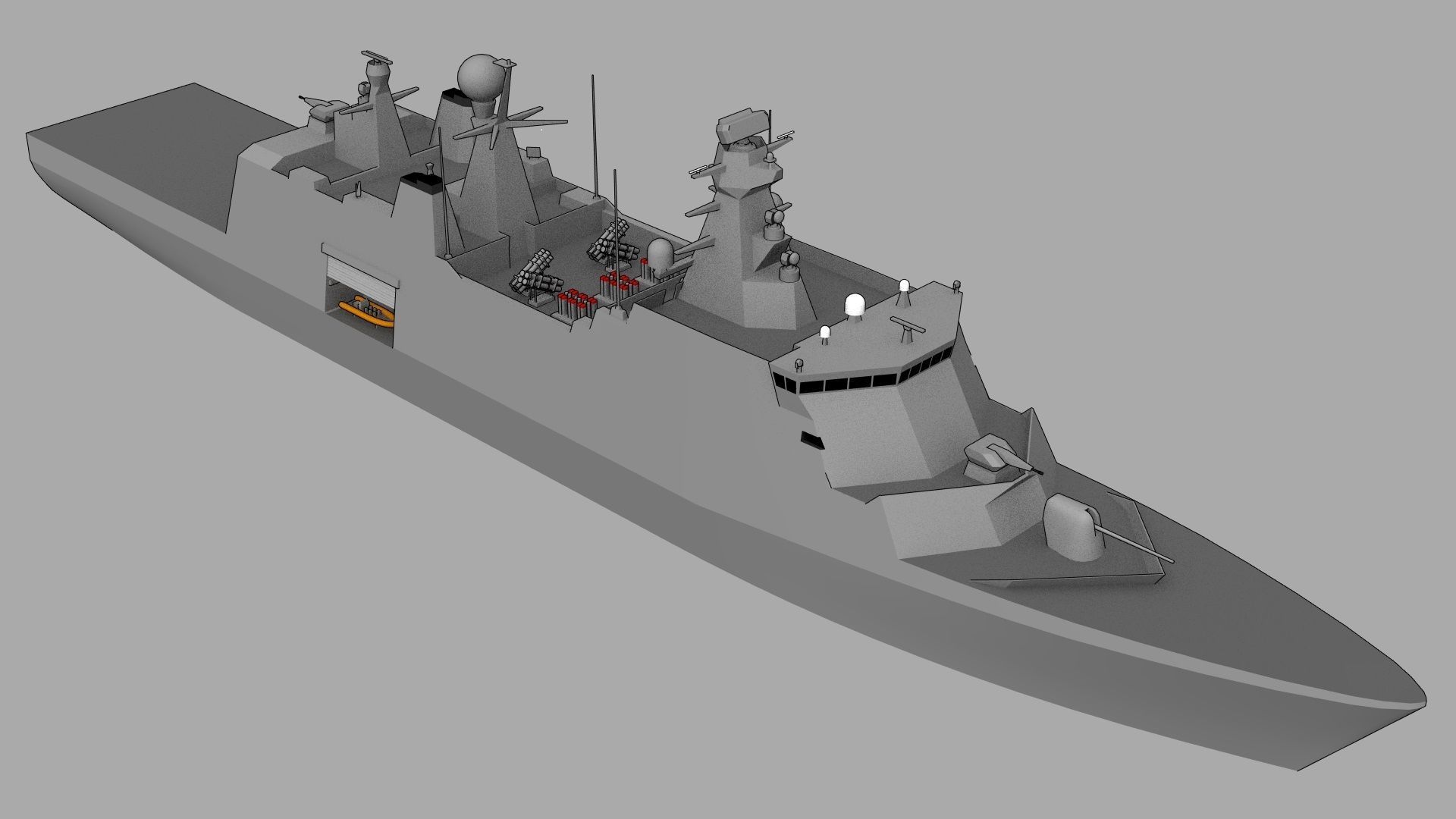 FFG Absalon class Low-poly 3D model_1