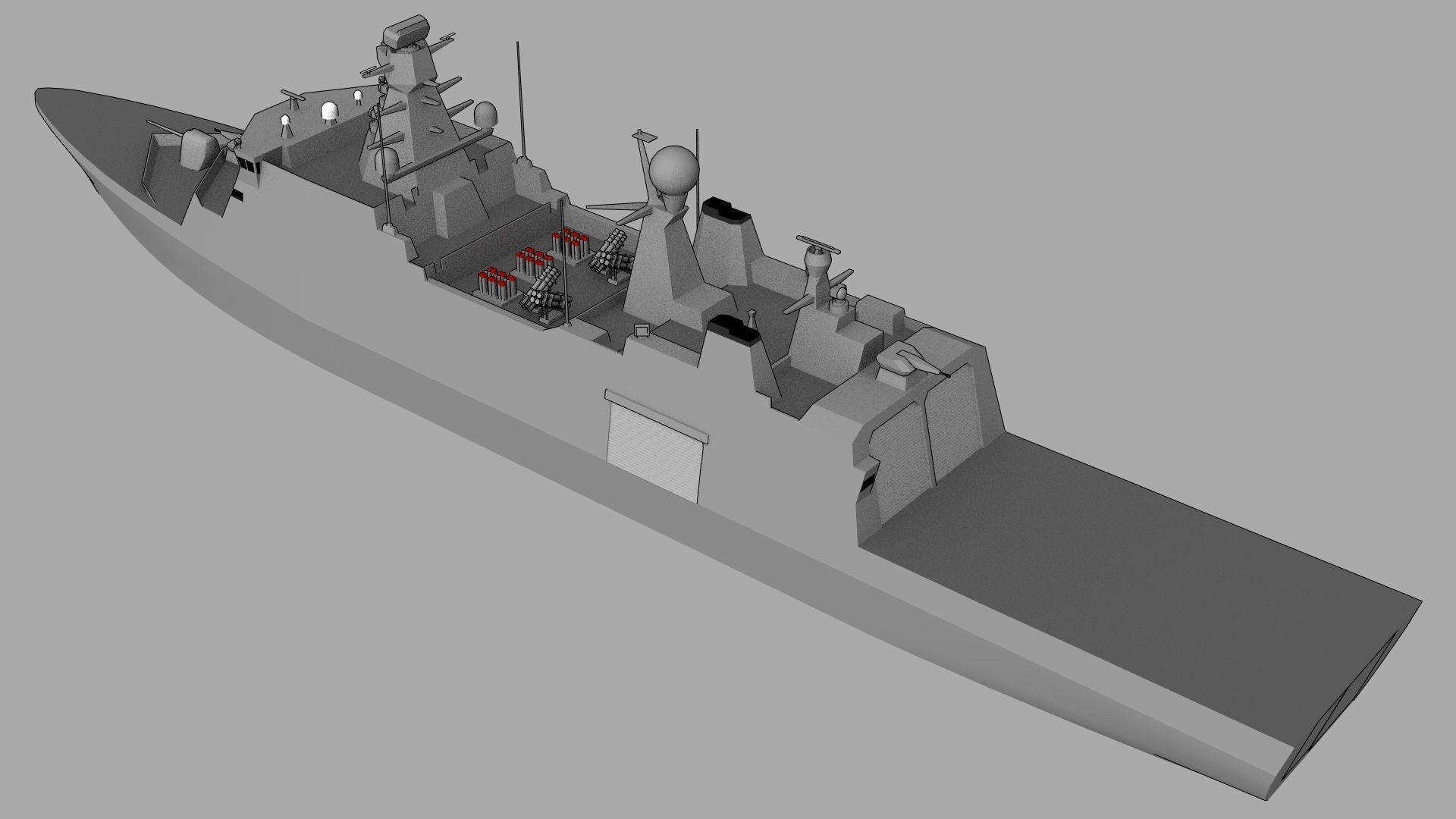 FFG Absalon class Low-poly 3D model_5