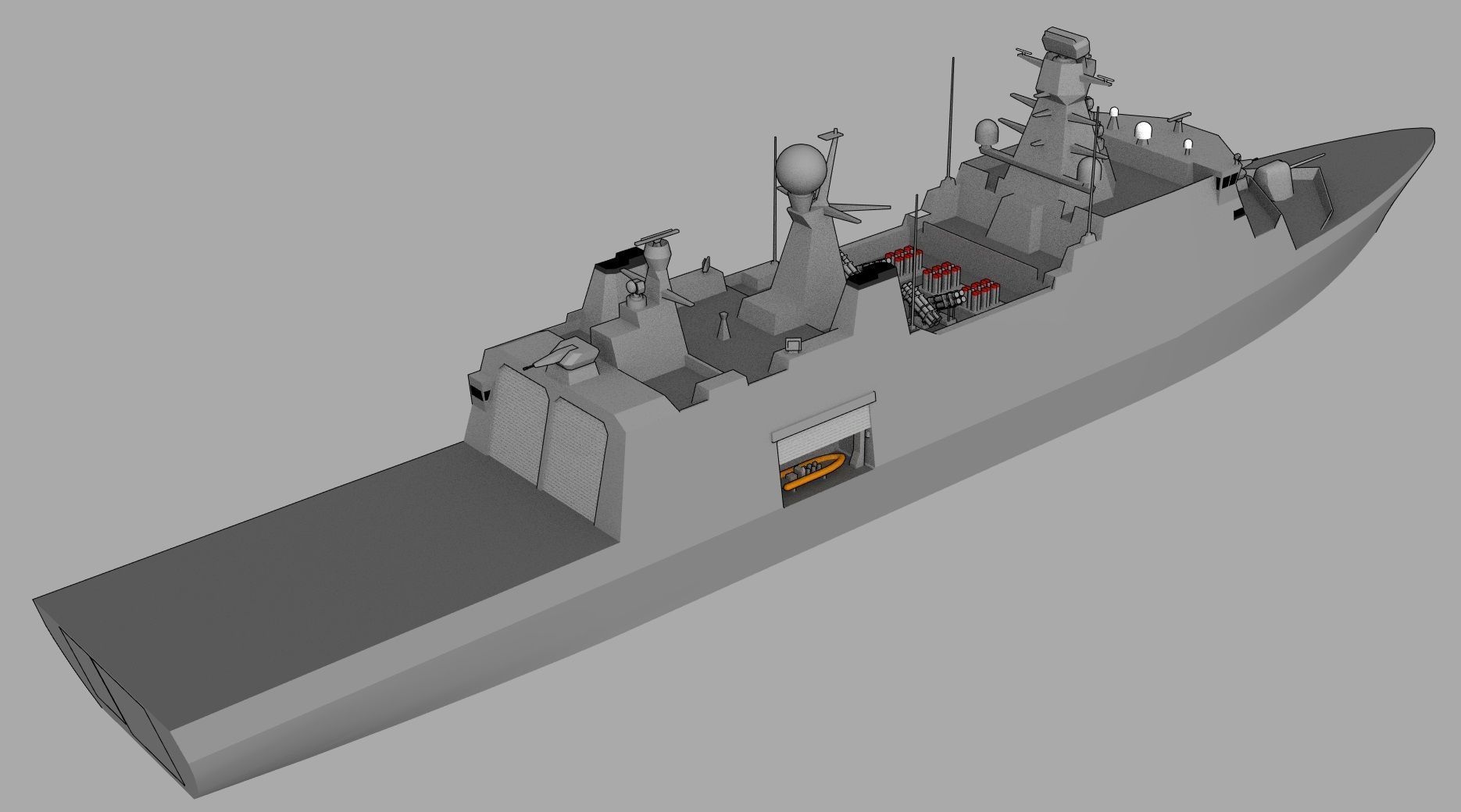 FFG Absalon class Low-poly 3D model_2