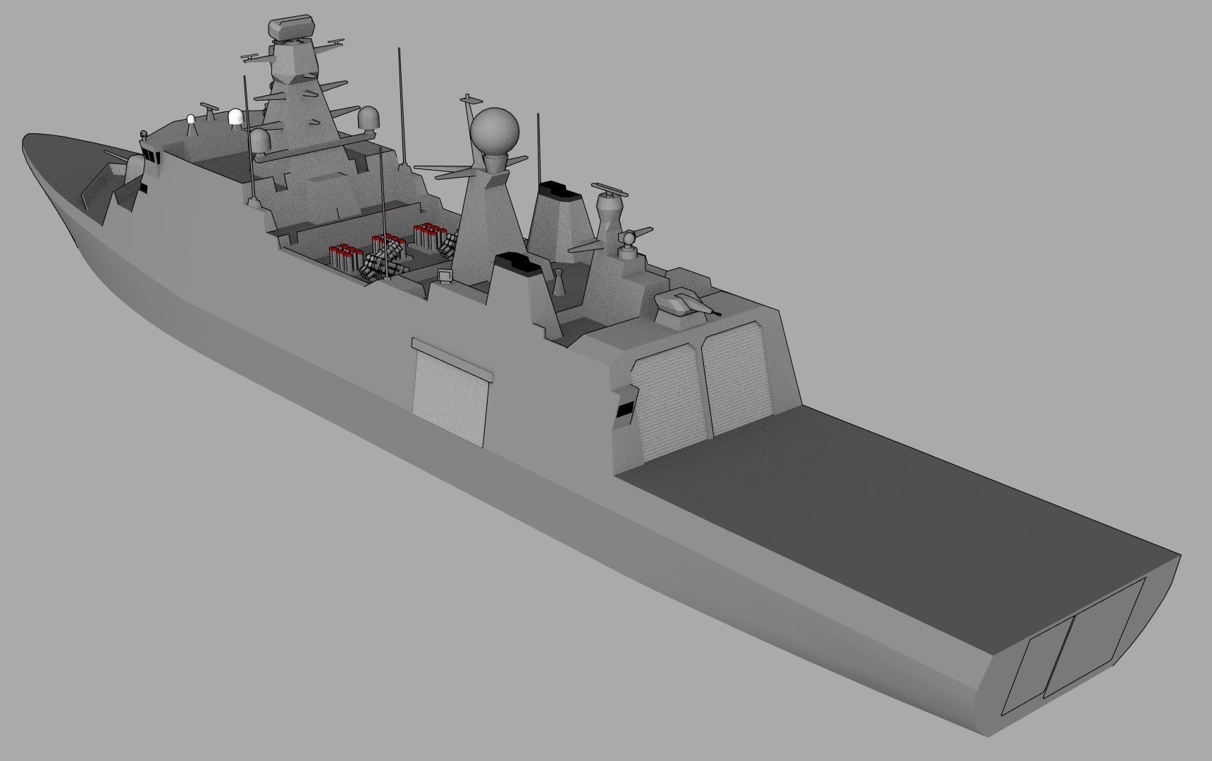 FFG Absalon class Low-poly 3D model_4