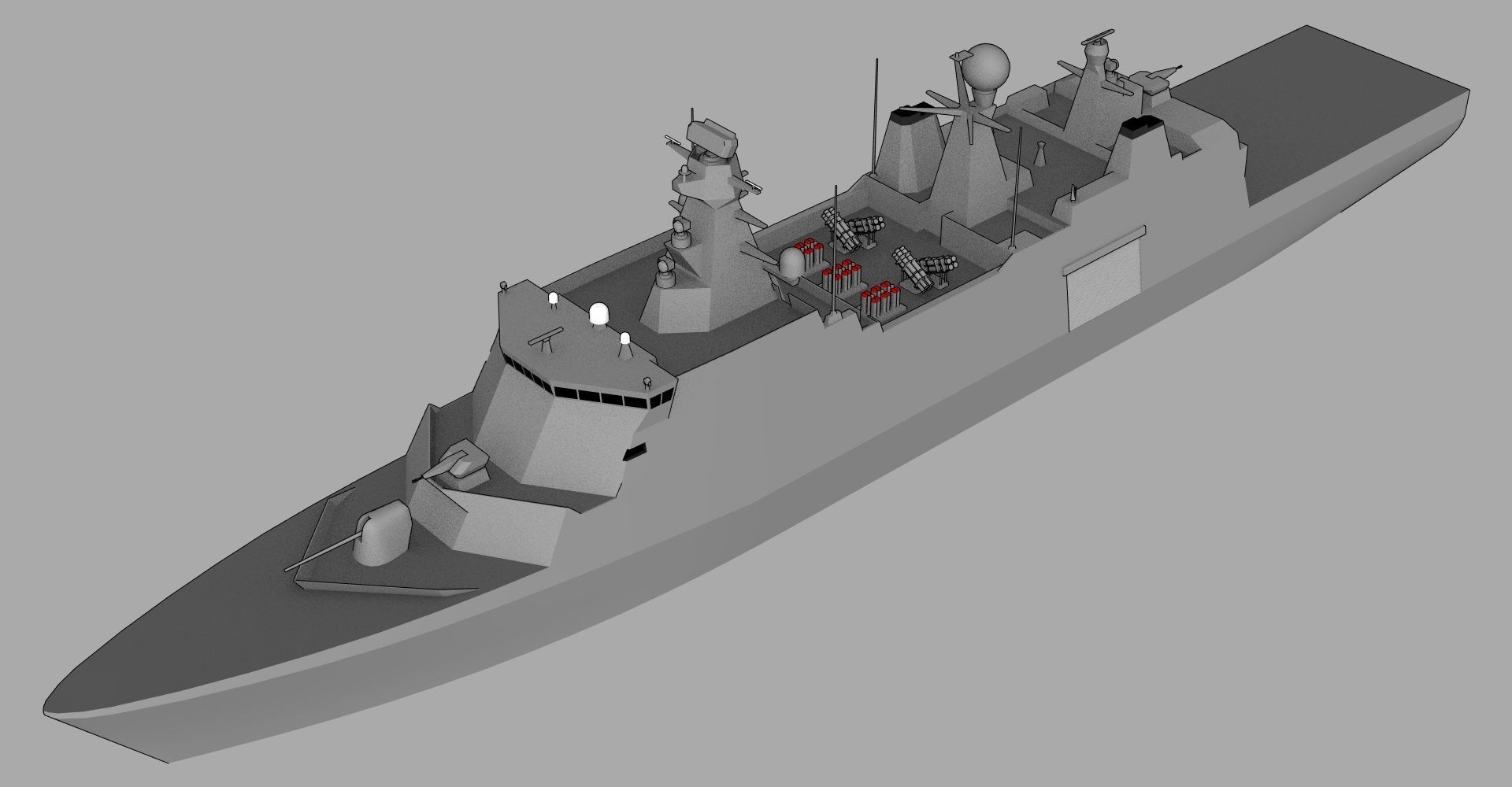 FFG Absalon class Low-poly 3D model_6