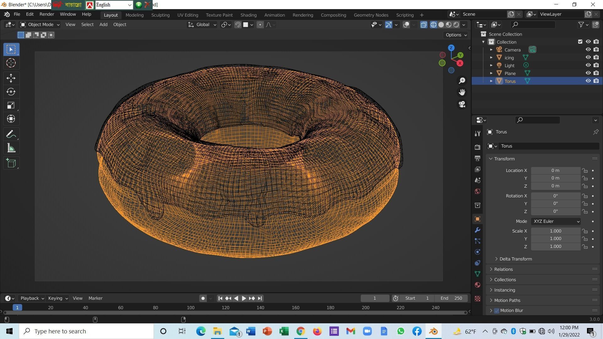 donut with frosting 3D model_3