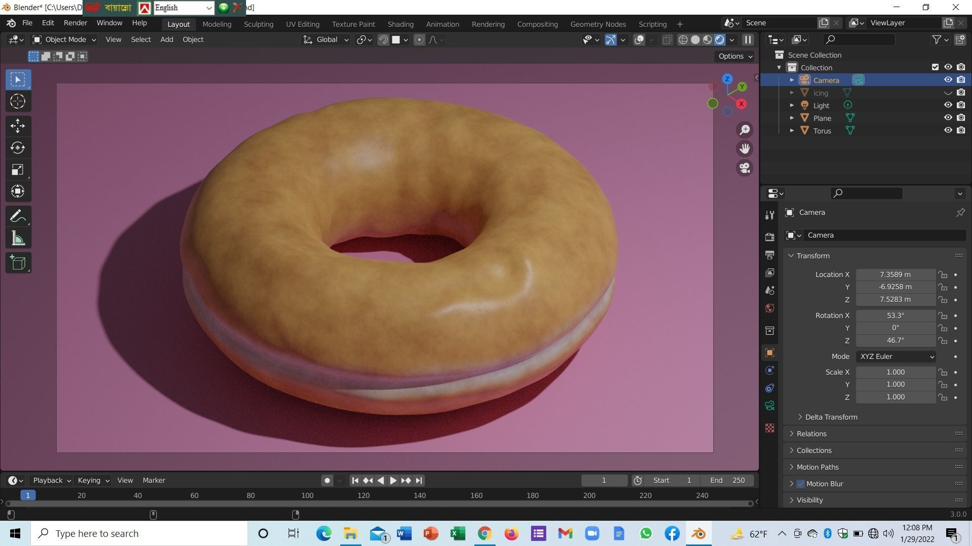 donut with frosting 3D model_5