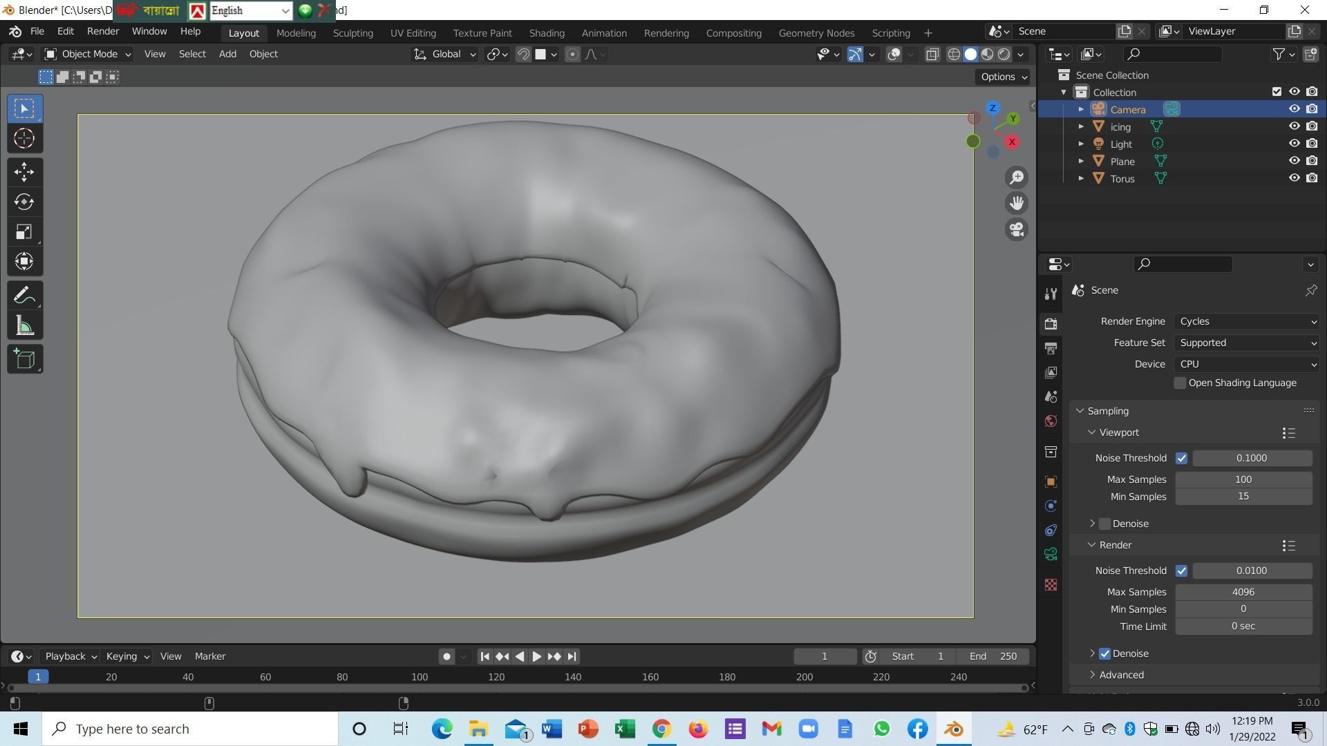 donut with frosting 3D model_7