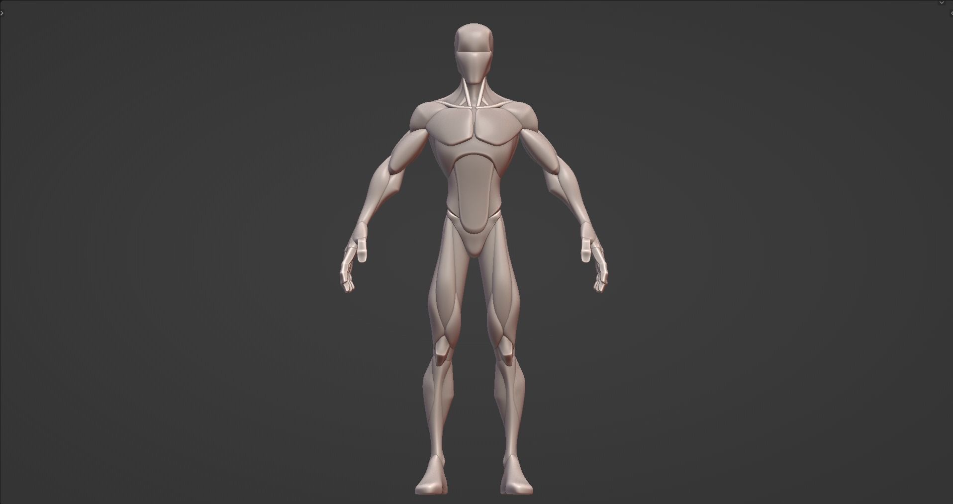 Stylized Male Anatomy Blockout V2 3D model_7