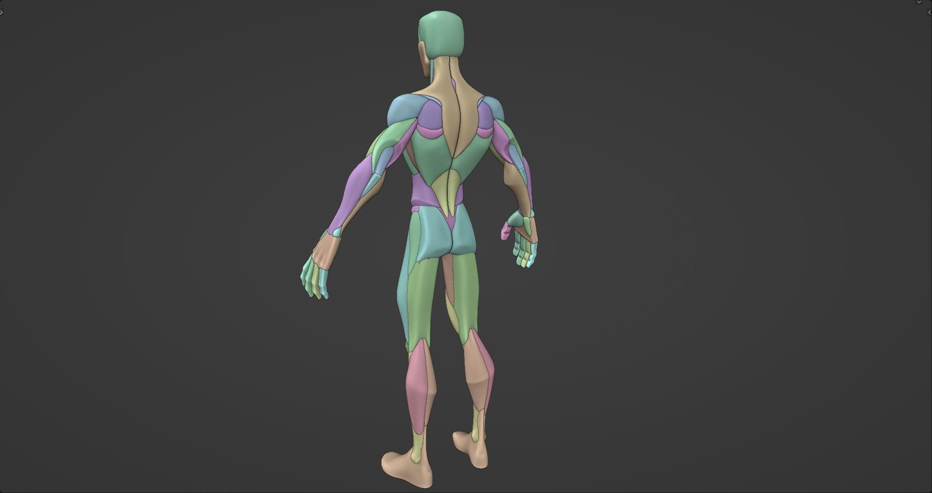 Stylized Male Anatomy Blockout V2 3D model_1