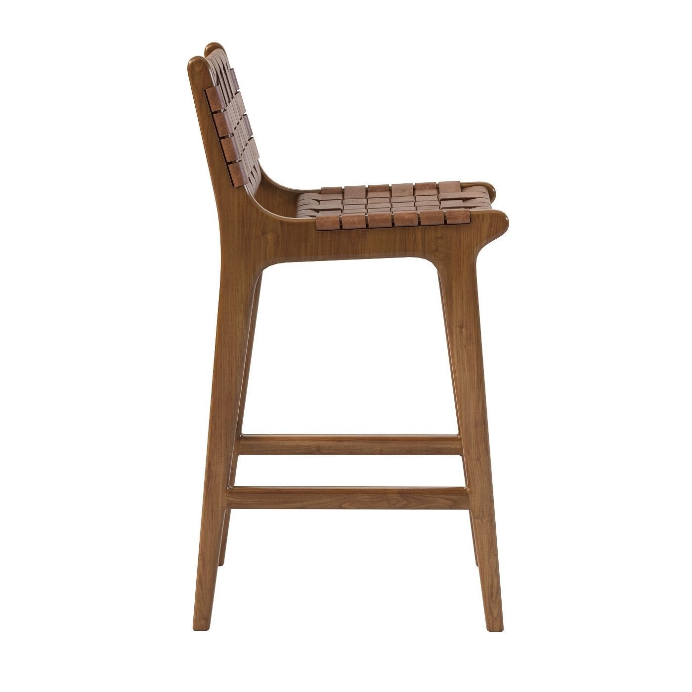 Porto bar stool cognac 3D model_2