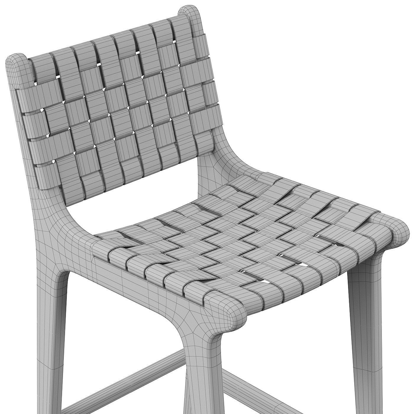 Porto bar stool cognac 3D model_6