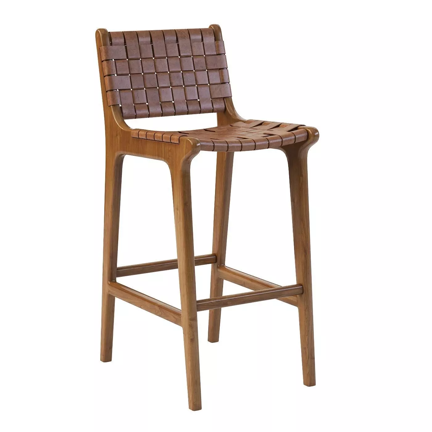 Porto bar stool cognac 3D model_0