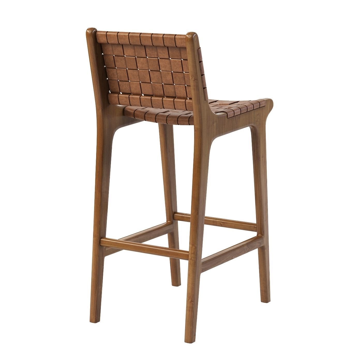 Porto bar stool cognac 3D model_1