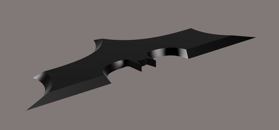 The Dark Knight trilogy - Batman batarang 3D print model_2