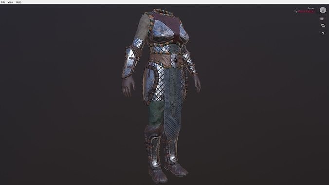 Female Armor  Low-poly 3D model