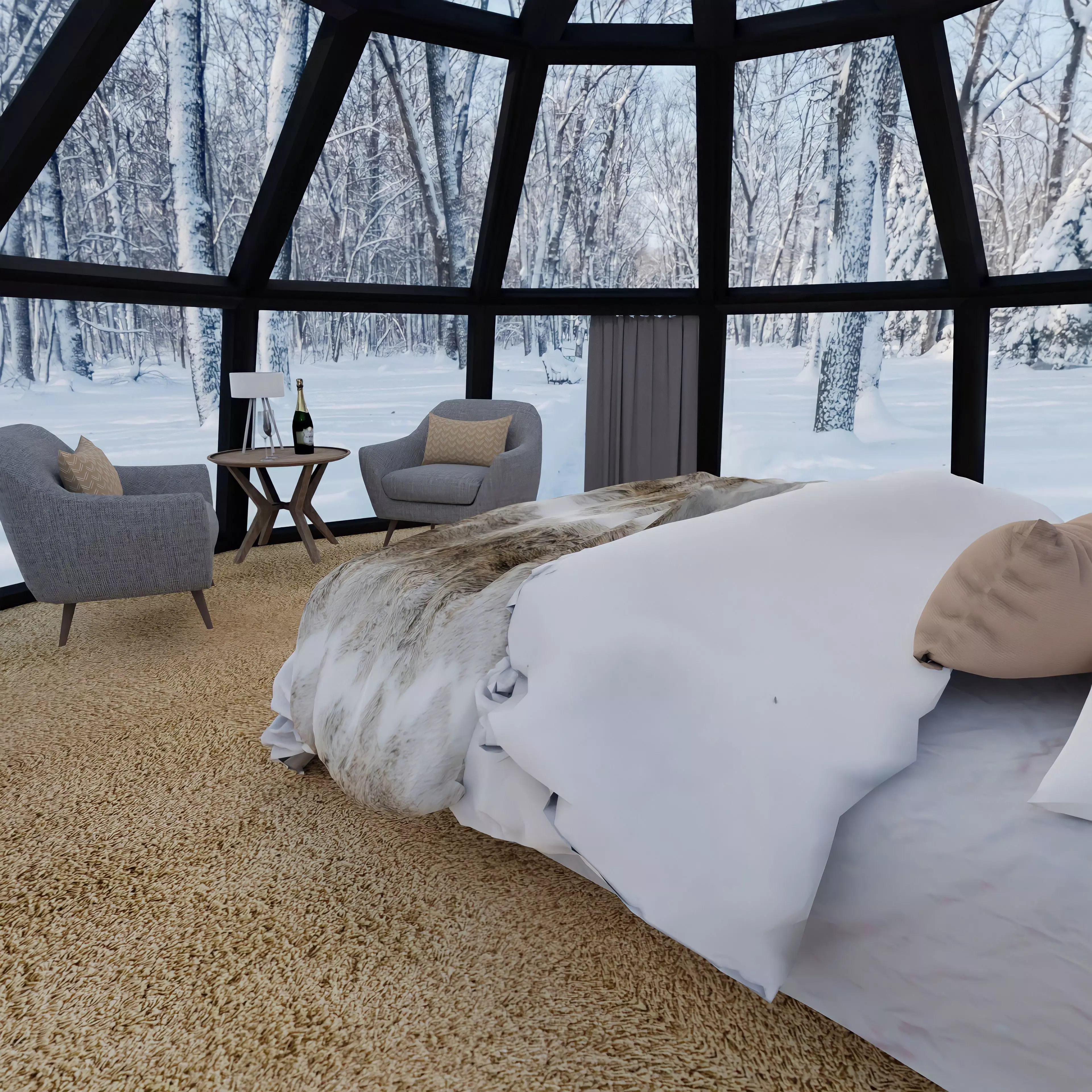 Glass Igloo Blender Scene 3D model