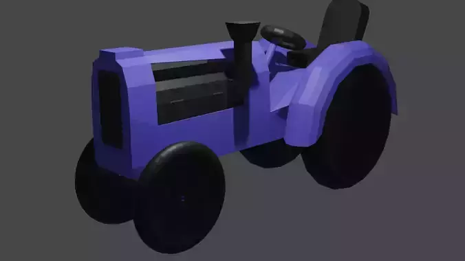 Tractor Low poly Tractor Farm tractor