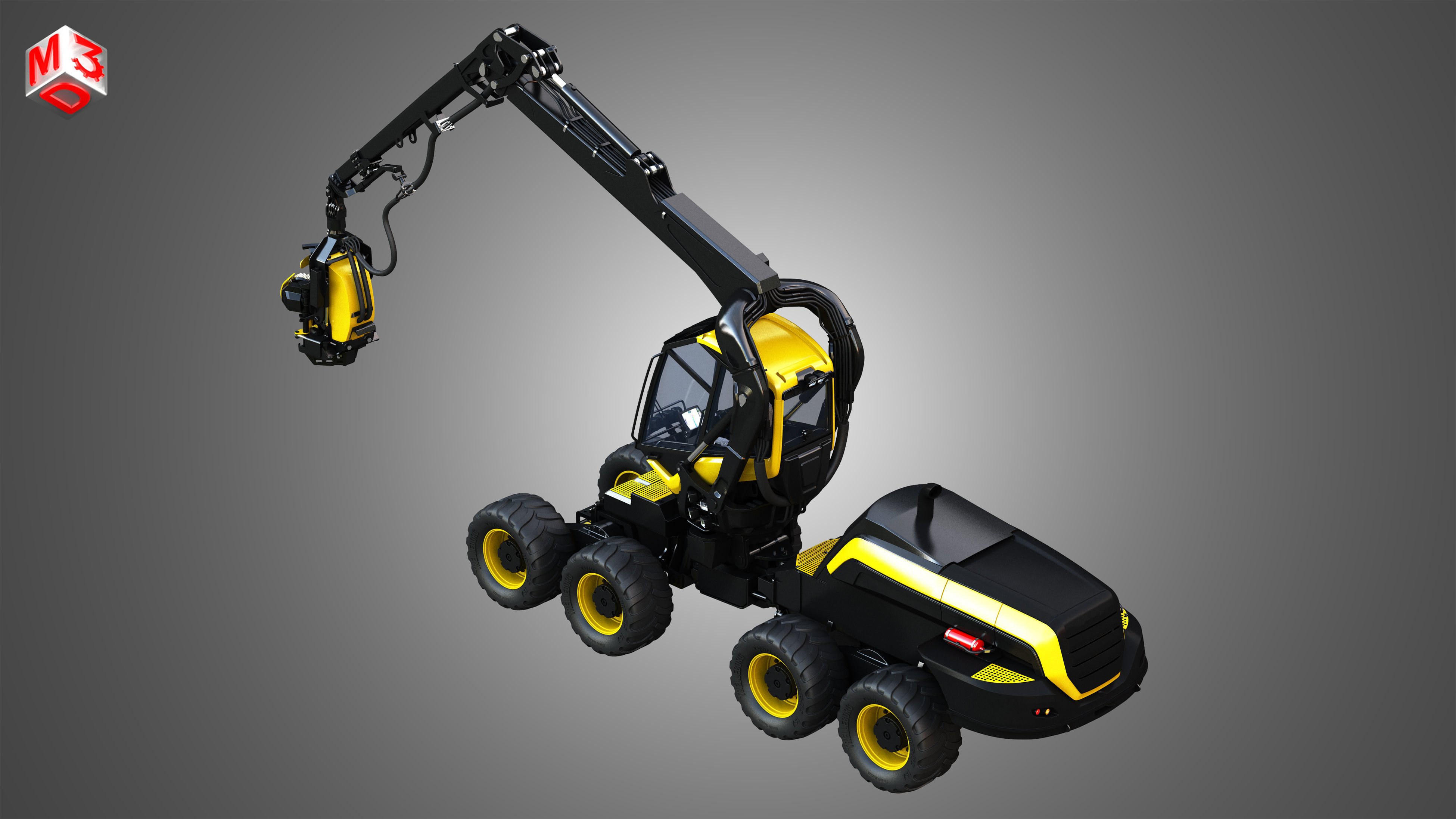 Scorpion King - Forestry Harvester 3D model_10