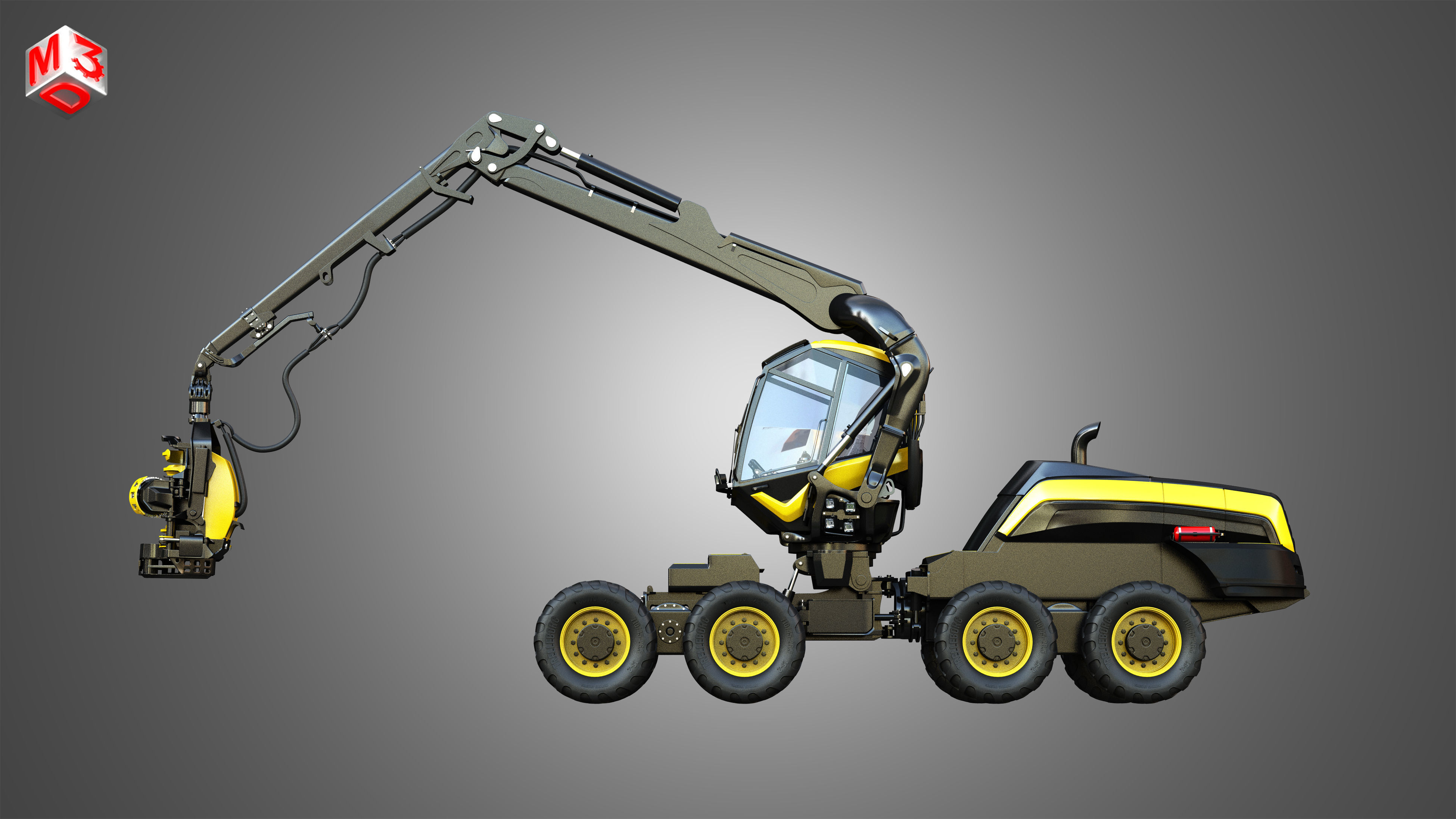 Scorpion King - Forestry Harvester 3D model_5
